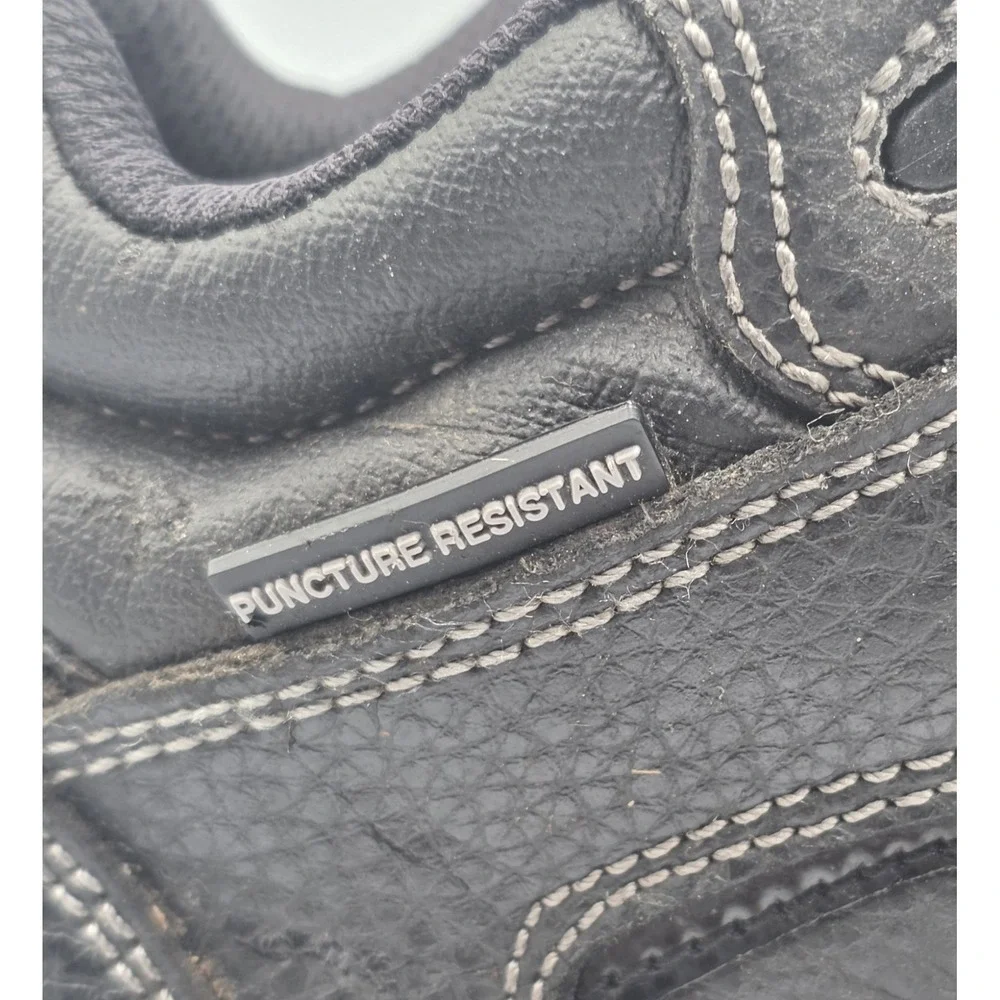 Skechers Work Womens 6.5 Black Leather Safety Boots ASTM EH PR Slip Resistant